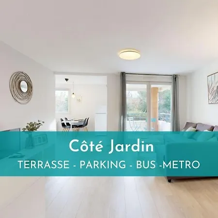 My Cozy Flat - Cote Jardin - Parking - Terrasse Apartment *